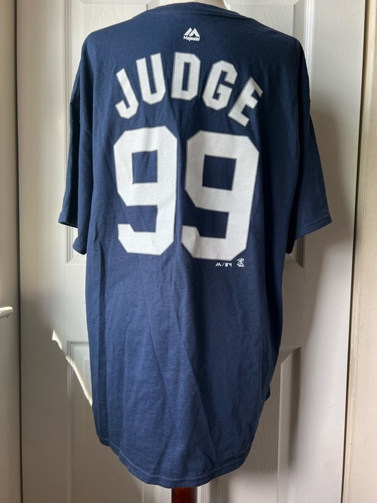 Majestic Other - Majestic Navy Tee with White JUDGE 99 Back
